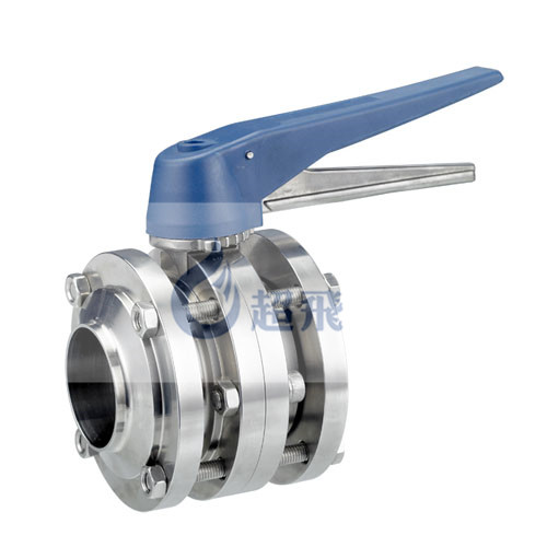 衛生級多位三片式焊接蝶閥